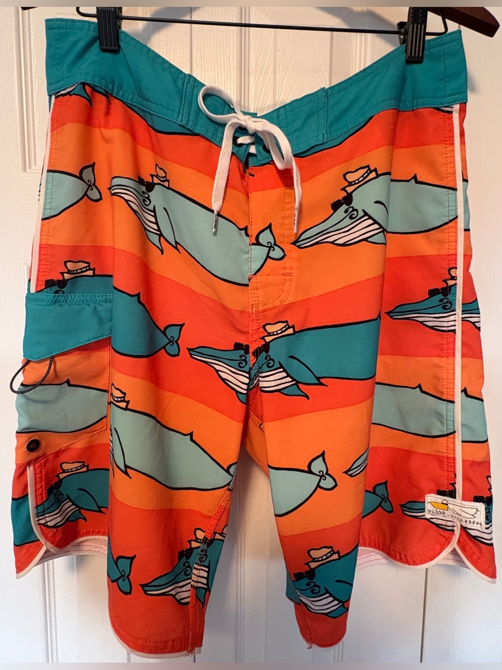 Billabong x Andy Davis Whale Print Men’s Board Shorts Size 34